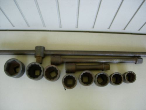 Wright 1&#034; Drive  11 pc Impact  Socket  Set  30&#034; Breaker bar