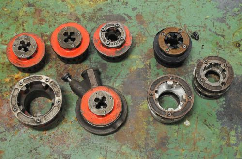 Lot 8 Toledo No. 12 Alloy Die Heads 1/8&#034; to 2&#034; W/ Ratchet Ridgid Pipe #4