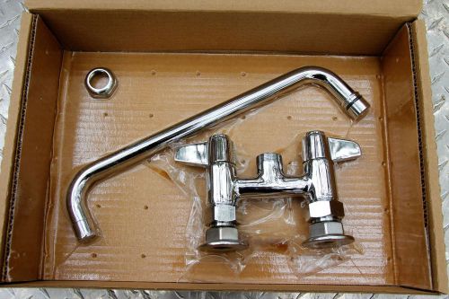 Equip 5F-4DLX12 Deck Mount Faucet, 4&#034;centers w/12&#034; spout