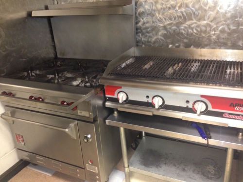 36 &#034;Gas grill APW Wyott champion 3 burner