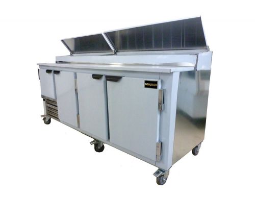 96&#034; New US-MadeThree half(3) Door Refrigerated Pizza Salad Prep Table S.S TOP