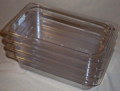 Lot of 4 cambro camwear 42cw 1/4 x 2.5&#034; clear food service containers for sale