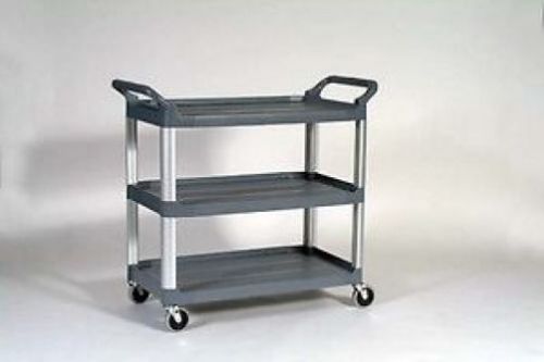 Rubbermaid FG409100OWHT Open Sided 3-Shelf Utility Cart