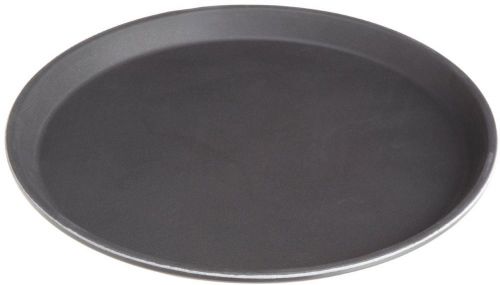 Non Skid Rubber Lined 16 Plastic Round Economy Serving Tray Black 16gr-bk