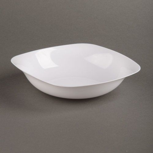 Fineline Settings 10-Piece Renaissance Rounded Square China-Like Bowl, 12-Oun...