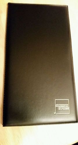 23 Black Guest Check Waiter Credit Card Holder Cash Folder American Express