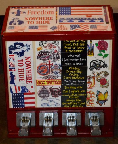 TATTOO STICKER VENDING MACHINE WITH STICKERS