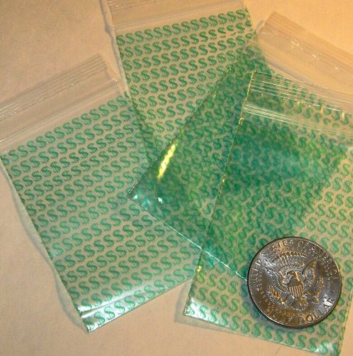 200 Dollar Signs Baggies 2 x 3&#034;  Small Ziplock Bags 2030