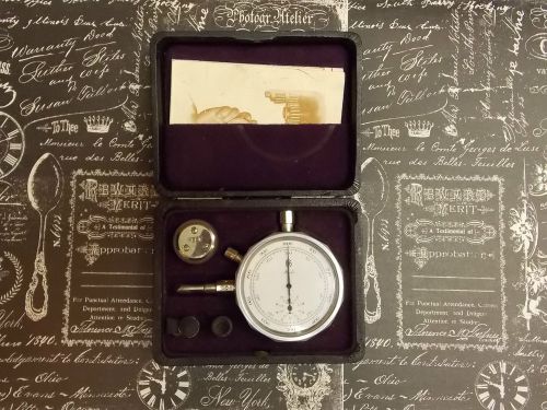 VINTAGE SPEED DIAL GAUGE HASLER BERN SWITZERLAND IN CASE