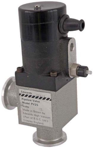 Edwards PV25 Pipeline Isolation Solenoid Valve Stainless KF25 High-Vacuum Pump