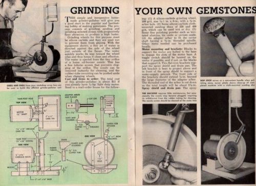 MAKE YOUR OWN GEMSTONE GRINDING POLISHING MACHINE PLANS GRINDER POLISH