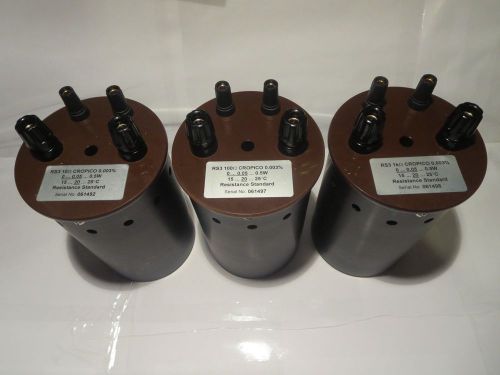 Cropico Resistance Standards RS3 (10 ohm, 100 ohm, 1 kohm), 30 ppm