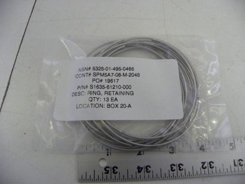 Retaining ring stl sikorsky pn s1635-61210-000 nsn 5325-01-495-0466 13pc lot for sale