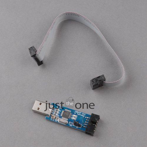USBASP USBISP AVR Programmer Adapter 10 Pin Cable USB ATMEGA8 ATMEGA128 Arduino