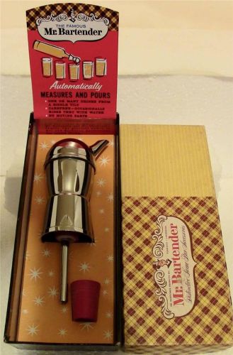 Vintage Mr Bartender Drink Pourer Measures &amp; Pours New in Box Mid Century Modern