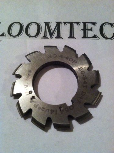 NEW INVOLUTE GEAR CUTTER #4 40P 26-34T 14.5PA  7/8&#034;bore  HSS NTD&amp;TCo.