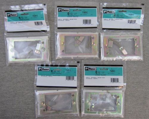 Lot of 5 Panduit MWBA1 Wall Board Adapter Single Gang