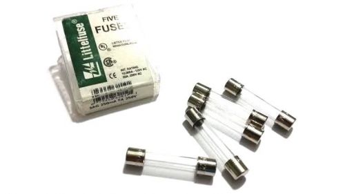 LOT OF 5 LITTELFUSE FUSES 250mA 250V 312