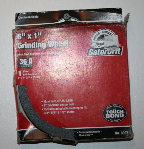 GATORGRIT ALUMINUM OXIDE 6&#034; X 1&#034; GRINDING WHEEL 1 WHEEL PACKAGE DAMAGED