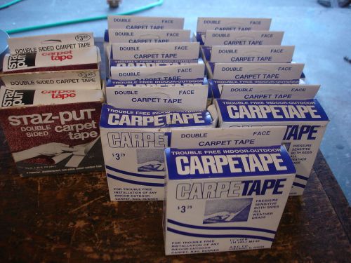 NOS HUGE LOT 13 INDIVIDUAL CARPETAPE DOUBLE FACE 1 1/2&#034; X 42FT