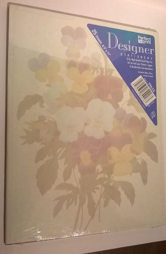 Computer Printer Copier paper 25 sheets pansy panies floral flower viola violet