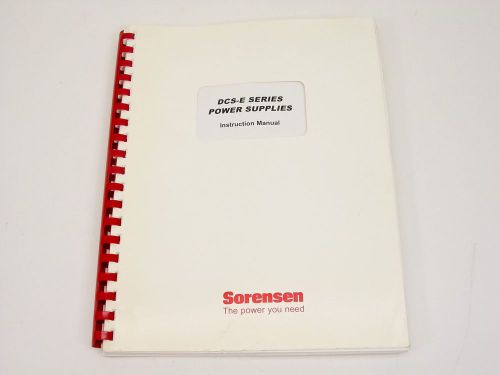 Sorensen Instruction Manual DCS-E Series