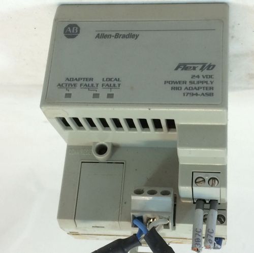 ALLEN BRADLEY FLEX I/O 24VDC POWER SUPPLY RIO ADAPTER 1794-ASB SER. C