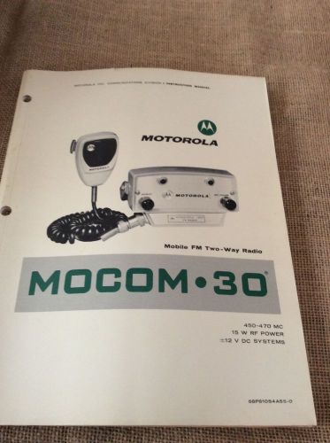 Vintage Motorola Mocom 30 Police Radio Manual