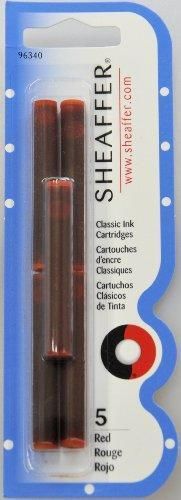 Sheaffer Skrip Fountain Pen Ink Cartridges Red - Pack of Five