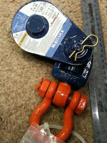 NEW McKissick snatch block 2 ton 3&#034; shackle n-419 bb Crosby