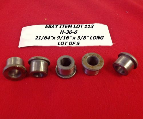 ACME H-36-6 Head Press Fit Shoulder Drill Bushings 21/64 x 9/16&#034; x 3/8&#034; Lot of 5