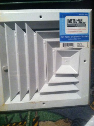 Metal-fab 8x8 aluminum air vent register for sale