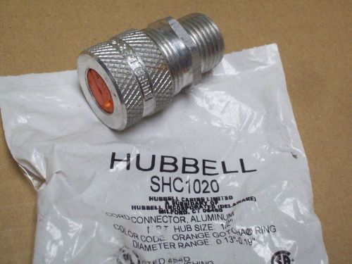 LOT OF 3  HUBBELL ALUMINUM 1/2&#034; CORD CONNECTORS SHC1020