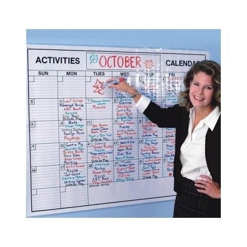 Laminated Wall Calendar White Board Planner Dry Erase Reusable Office Home New