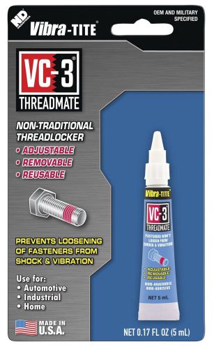 Vibra-tite 213 vc-3 threadmate threadlocker, -65 to 165 degree f, 5ml tube, red for sale