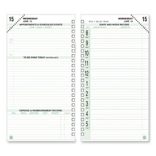 Day-Timer® Calendar Refill,Jan-Dec,2 PPD,Pocket Size,6-1/2&#034;x3-1/2&#034;, 2014