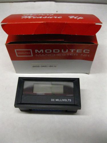 Modutec Jewell Digital DC Millivolt 2033-3401-04-U Panel Meter  0-100 mVolts New