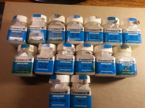 15 Bottles Ceramco II Shoulder Porcelain Dental Lab/Dentist