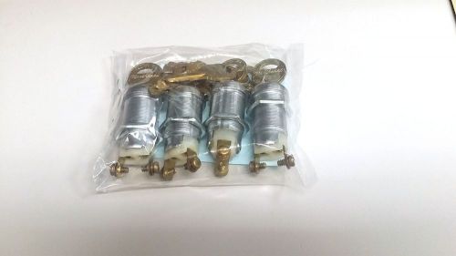 Lot of 4 hevay duty screw terminal on-off key switch locks for sale