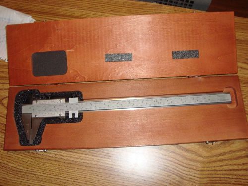 Starrett NO.123 14&#034; caliper EXCELLENT with original wooden box