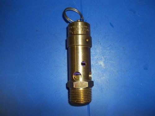 NEW CDI MODEL SR75 3/4&#034; MNPT BRASS SAFETY RELIEF VALVE BODY (SET AT 135 psi.)