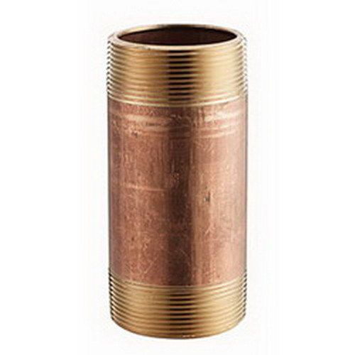 Merit Brass 2048 3&#034; Red Brass Seamless Pipe Nipple, 4&#034;