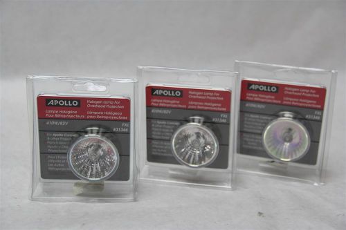 Lot of (4) Apollo Halogen Lamp For Overhead Projectors 410W/82V FXL 31346