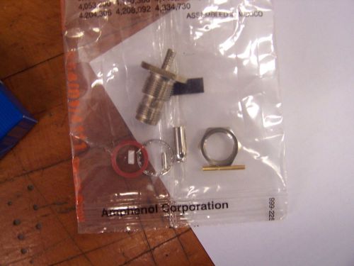 7 - Amphenol Female 31-2318 * RF/Coaxial * TNC Bulkhead Jack STR 50 OHM Crimp