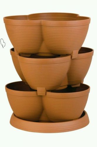 Akro-Mils RZJMEDI Medium Stack-A-Pot, 30-Quart Deck Patio Yard Durable New