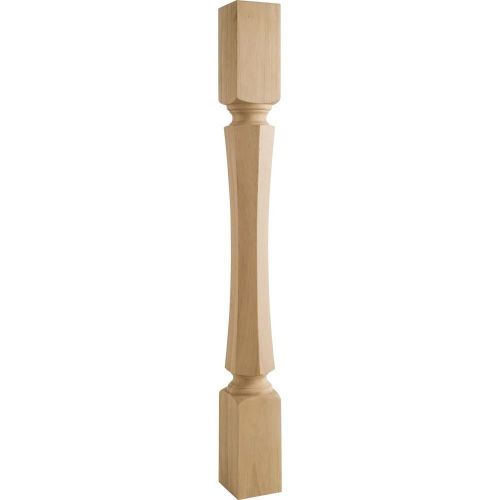 3-1/2&#034; x 3-1/2&#034; x 35-1/2&#034; Hexaganol Solid Wood  Post-   # P70-RW