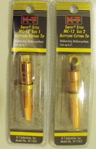 KT INDUSTRIES SMITH STYLE MC-12  SIZE 1 &amp; SIZE 2 ACETYLENE CUTTING TIP