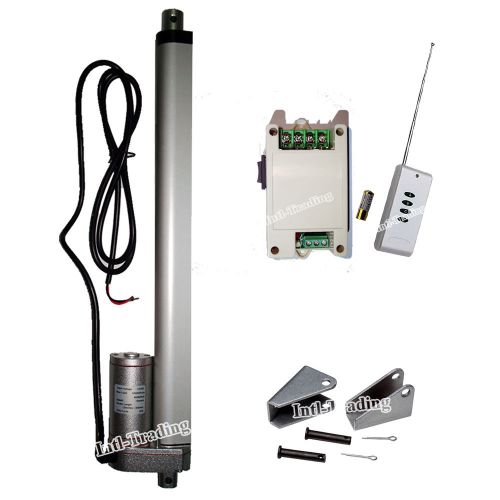 DC 12V 300mm 12&#034; Stroke 330lbs Linear Actuator &amp;Brackets &amp;Wireless Control Kits