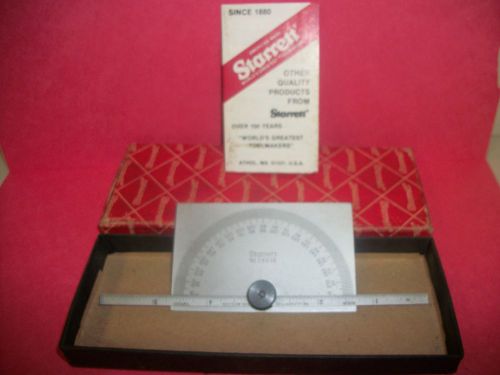 STARRETT C493B Protractor and Depth Gage, 6 In  EUC