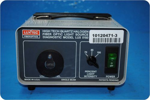 LUXTEC FIBEROPTICS LUX 0150 HIGH TECH QUARTZ HALOGEN FIBER OPTIC LIGHT SOURCE *